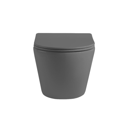Унитаз подвесной безободковый Vincea Globo VT1-14SMA антрацит матовый, с сиденьем микролифт