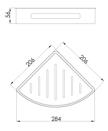 Полка угловая Benesque Lumiere 70011002 никель брашированный