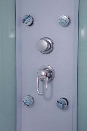 Душевая кабина Timo Eco TE-0701 100x100x215 профиль белый, стекло рифленое