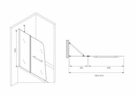 Шторка на ванну ABBER Ewiges Wasser AG50100
