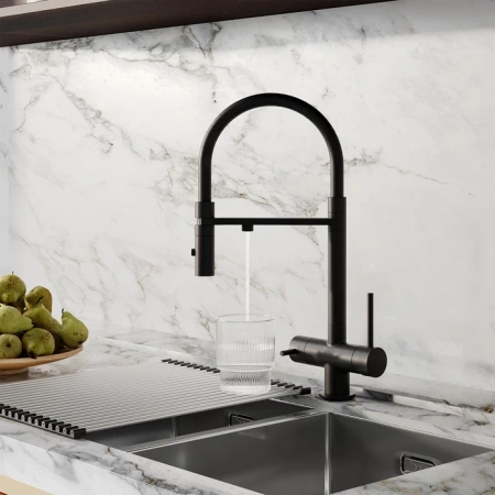 Смеситель для кухни IDDIS Ace ACEBLFFi05 черный матовый