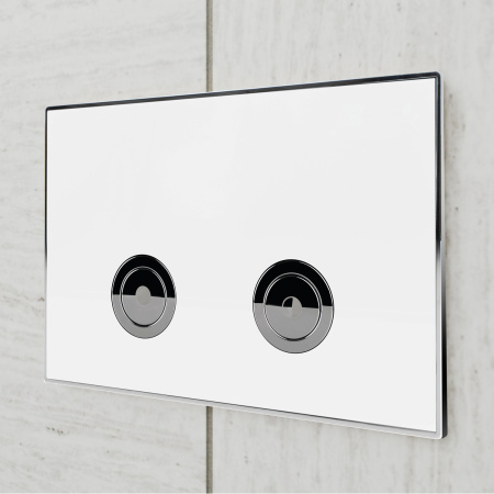 Клавиша смыва для инсталляции Point Венера, белый/хром, PN44071WC