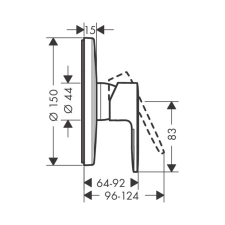 Смеситель для душа Hansgrohe Vernis Blend 71667000 хром