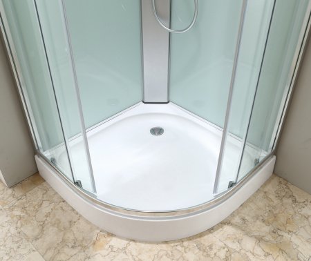 Душевая кабина Black&White G8503 90x90x215 профиль хром глянцевый, стекло прозрачное