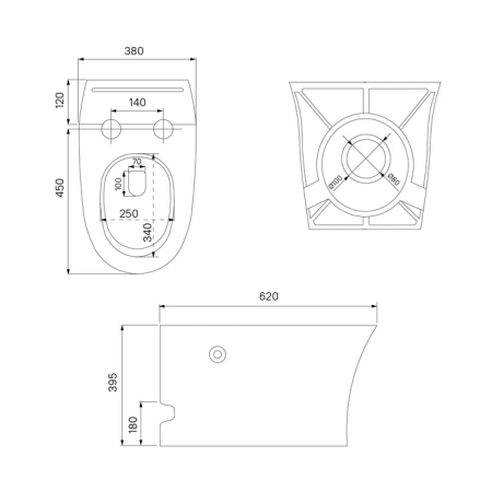 Унитаз приставной с импульсным смывом IDDIS Pulse PULIDSEi26 белый, с сиденьем микролифт