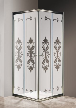 Душевой уголок Cezares Giubileo A-2 100х100 профиль Бронза стекло прозрачное