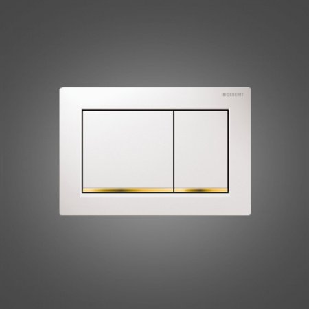 Кнопка смыва Geberit Omega 30 115.080.KK.1 белый/золотой