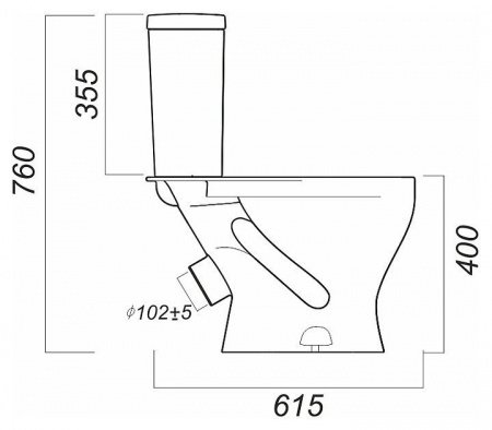 Унитаз-компакт Sanita Формат Эконом FRTSACC01090113 с бачком и стандартным сиденьем