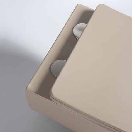 Унитаз подвесной безободковый Vincea Evo VT1-34SMC капучино матовый, с сиденьем микролифт