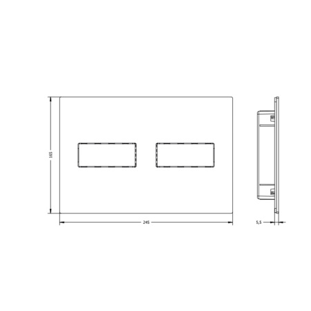 Кнопка смыва ArtCeram INOX-710 710.000.BS нержавеющая сталь