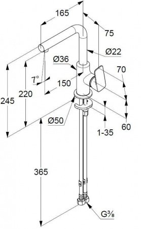 Смеситель для раковины Kludi Pure&Style 400240575 хром