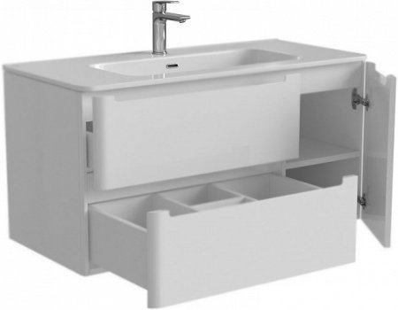 Тумба с раковиной Iddis Edifice 100 подвесная Белая