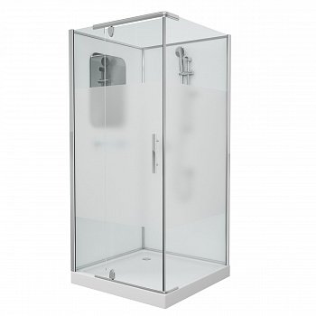 Душевая кабина Grossman GR170QL 100x100x205 профиль хром, стекло прозрачное/матовое