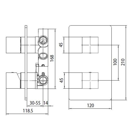 Смеситель для душа Bossini Cube Z00062.030 хром
