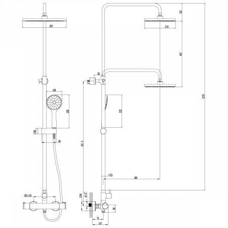 Душевая стойка Lemark Yeti LM7860C хром