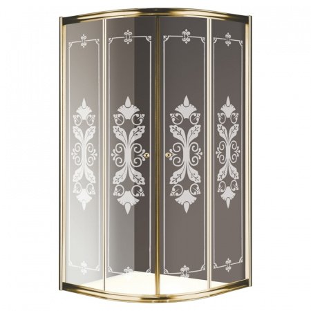 Душевой уголок Cezares Giubileo R2 90x90 профиль Хром стекло прозрачное