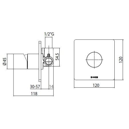 Смеситель для душа Bossini OKI Z00008.030 хром