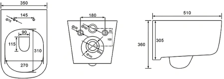 Унитаз подвесной Aquatek Лугано AQ2002-00 с сиденьем Soft Close