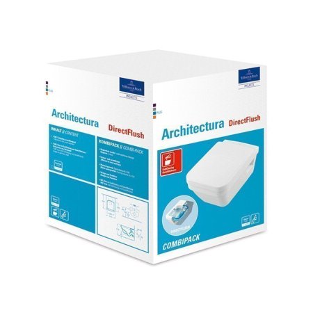 Унитаз подвесной безободковый Villeroy&Boch Architectura 5685HR01 с сиденьем микролифт