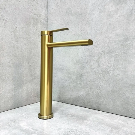 Смеситель для раковины BELZ B11813-5, золото матовое