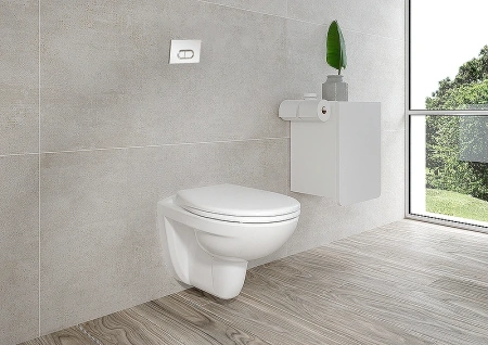 Комплект унитаза с инсталляцией Vitra Normus 9773B003-7202 с сиденьем микролифт и кнопкой смыва хром