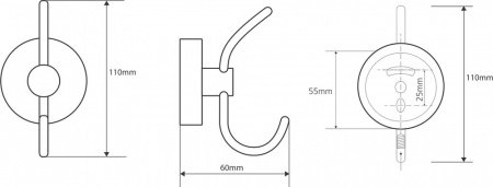 Крючок Bemeta Omega 104105242 Хром
