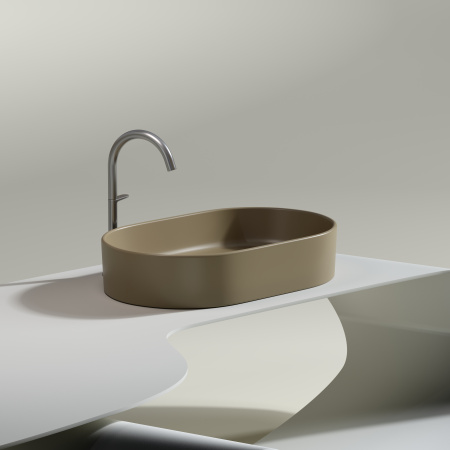 Раковина накладная 60см Ceramica Nova Element CN6048MC капучино матовый
