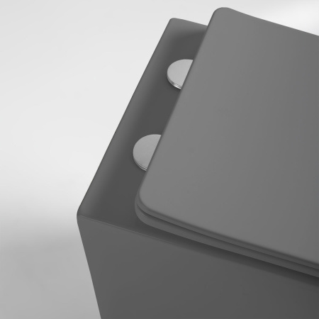 Унитаз подвесной безободковый Vincea Globo VT1-14SMA антрацит матовый, с сиденьем микролифт