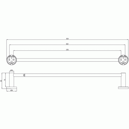 Полотенцедержатель Villeroy & Boch Elements-Tender TVA15100200061 хром