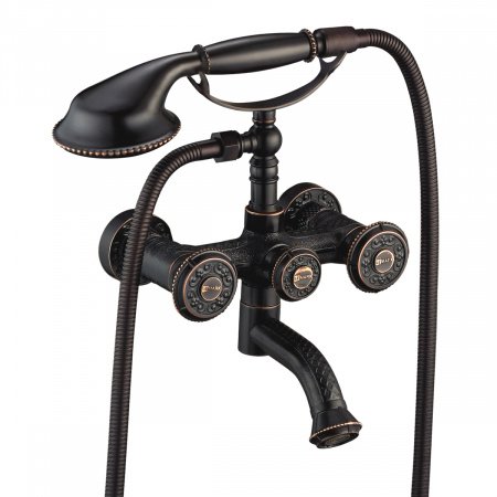 Смеситель для ванны с душем Lemark Jasmine  LM6614ORB черная бронза