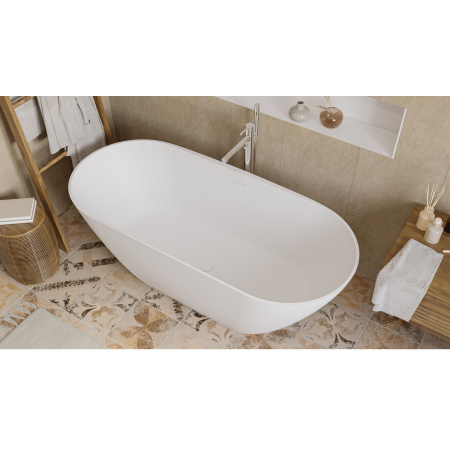 Ванна WHITECROSS Coral X 170x77 (белый мат) иск. камень