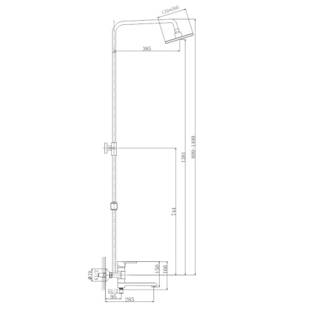 Душевая система Haiba HB2424, хром