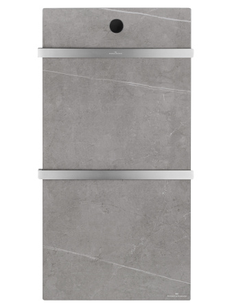 Полотенцесушитель электрический с каменной плитой Серый мрамор WONZON & WOGHAND STUTTGART, Брашированный никель (WW-A502-BR)