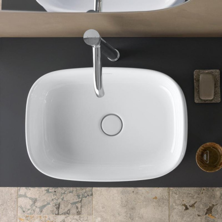 Раковина накладная 55см Duravit Zencha 2373550079 белый