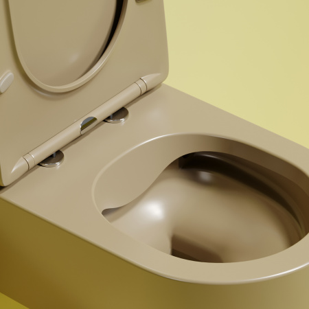 Унитаз подвесной безободковый Ceramica Nova Modena Rimless CN6063MC капучино матовый