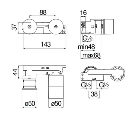 Скрытая часть для смесителя Nobili Rubinetterie WE00198