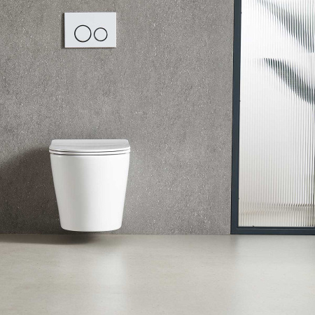 Унитаз подвесной безободковый Vincea Piatti VT1-11T белый, с сиденьем микролифт