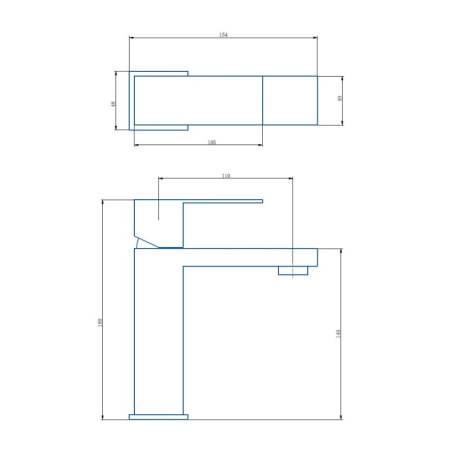 Смеситель для раковины Haiba HB10803-7, черный