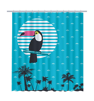 Шторка для ванной Fixsen Tucan FX-2502, без колец