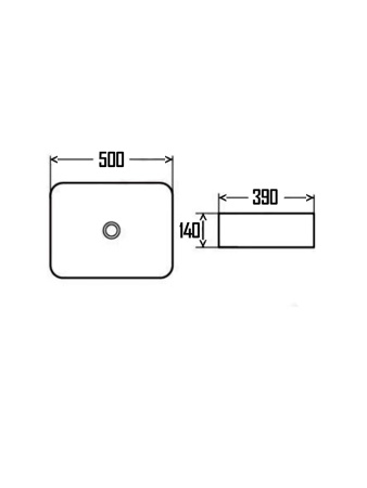 Раковина накладная 50см AQUAme AQM5010MW белый матовый