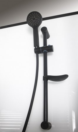 Душевая кабина Grossman GR272QL 80x120x205 профиль черный, стекло прозрачное с узором