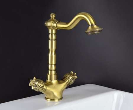 Смеситель для раковины Bronze de Luxe FLORENCE 21381, бронза