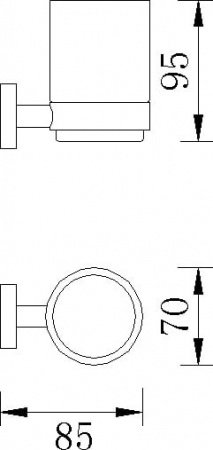 Подстаканник Rush Victoria VI71310 Хром