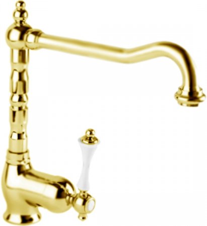 Смеситель для кухни Cezares Margot MARGOT-LLM2-01-Bi Хром/белый