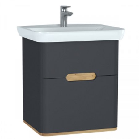 Тумба с раковиной Vitra Sento 65 подвесная Белая матовая