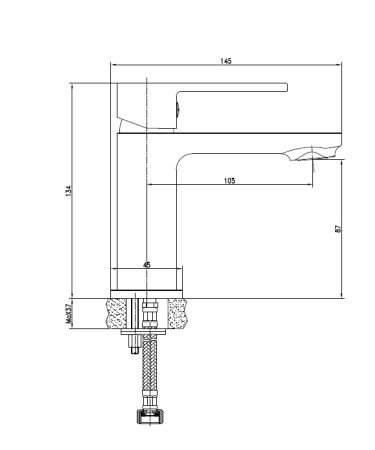 Смеситель для раковины Cersanit SMART 63047 хром
