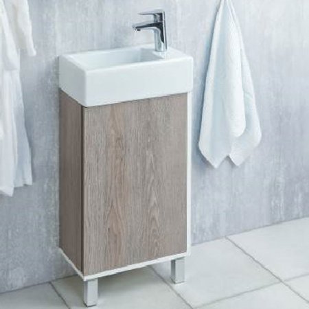 Тумба под раковину Акватон Эмма 45 1A221601EAD80 Белый Дуб навара