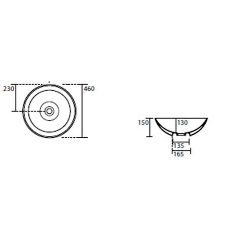 Раковина накладная 46см Kerasan Ciotola 430301 белый