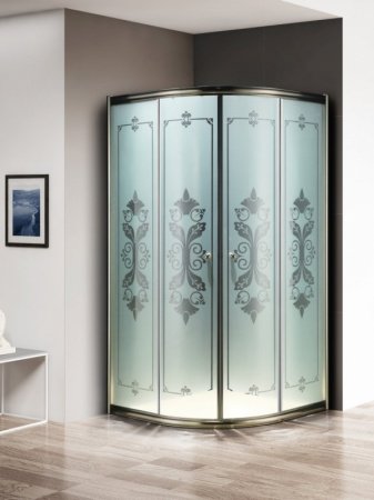 Душевой уголок Cezares Giubileo R2 80x80 прозрачное стекло профиль хром