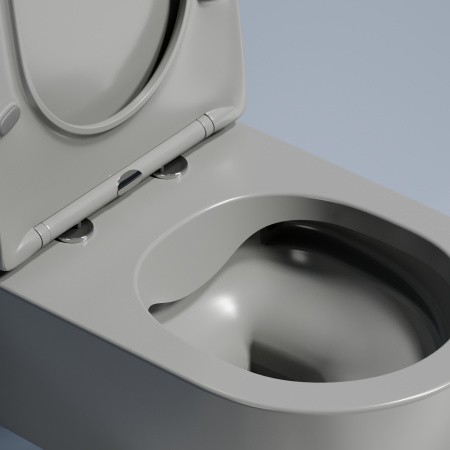 Унитаз подвесной безободковый Ceramica Nova Modena Rimless CN6063MH серый матовый